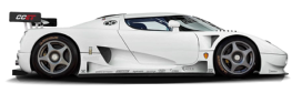 Koenigsegg photo of a car on a white background on the right side